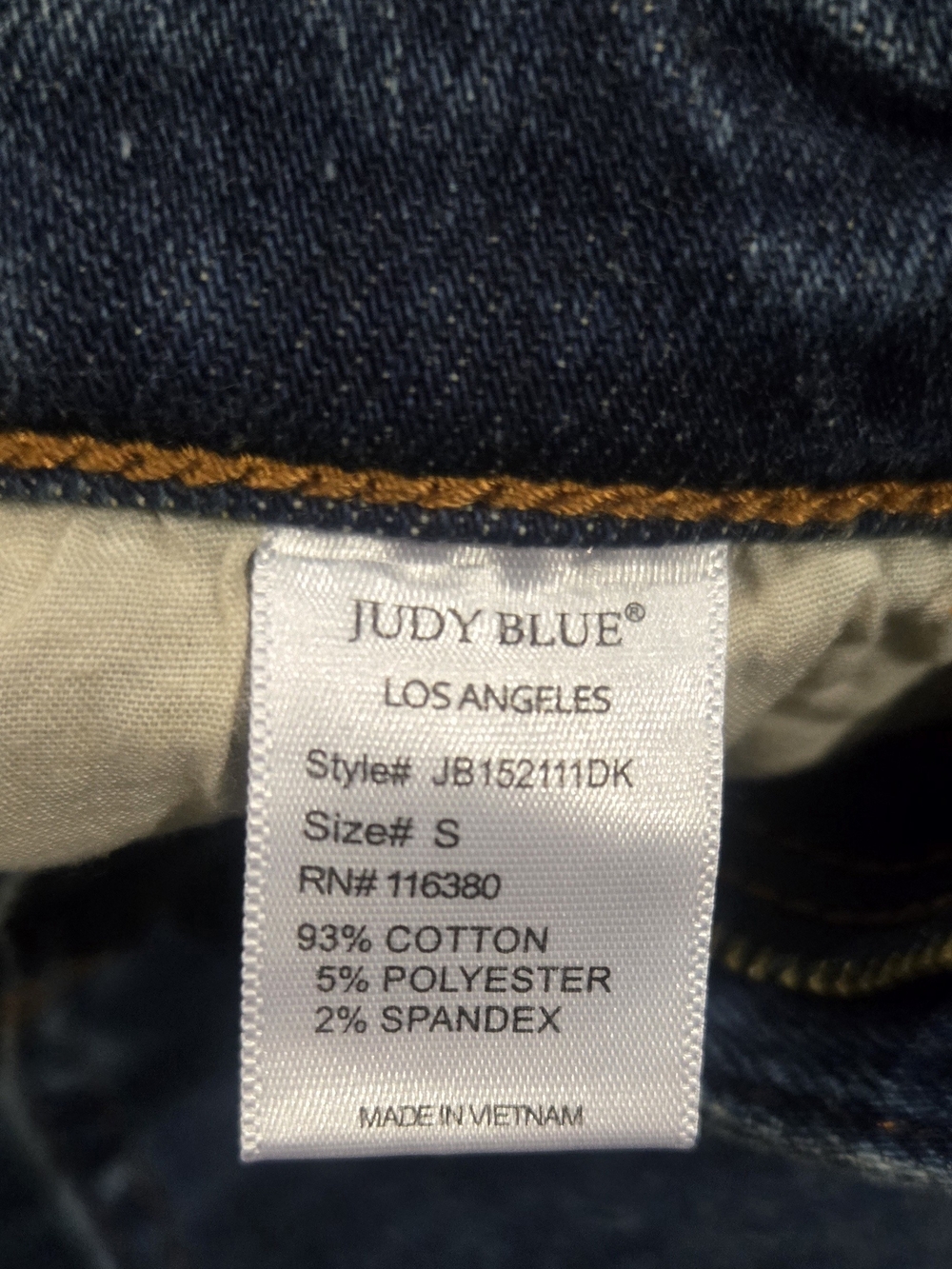 Judy Blue High Waist Jort Denim Shorts Womens Dark Wash Bermuda Stretch. #438 - Picture 2 of 6